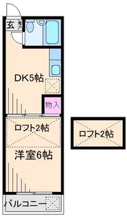 レオパレスリバーワン【1階】の間取り