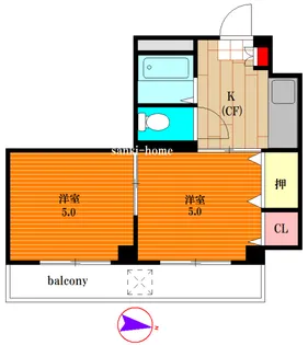 ルンビニハイツ【2階】の間取り