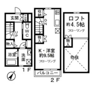 メゾンプラムB棟 B棟7【1階】の間取り