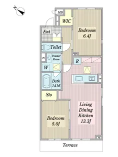 リレア【2階】の間取り