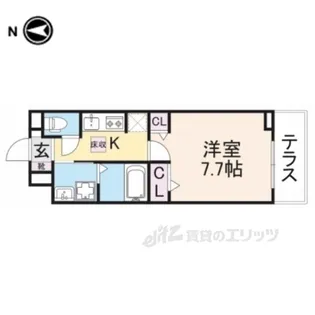 アンジュドボヌール香里園【1階】の間取り