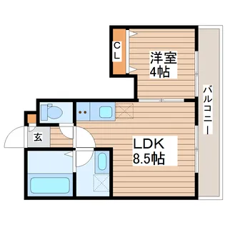 ドルチェヴィータ【1階】の間取り