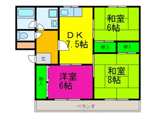 ファミ-ル深井【1階】の間取り