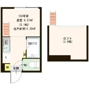 ハーモニーテラス北新宿【1階】の間取り