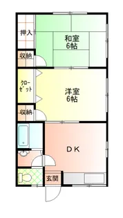 コーポ岩崎III【1階】の間取り