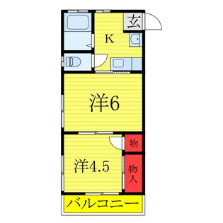 筑波荘【2階】の間取り