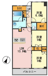 レーベン新小岩innovia【4階】の間取り