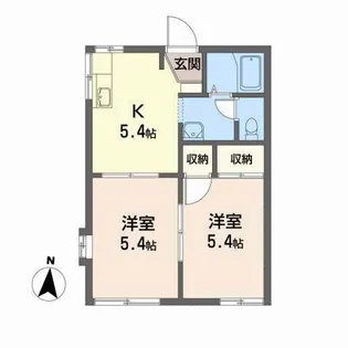 グロリアーズ富沢【1階】の間取り