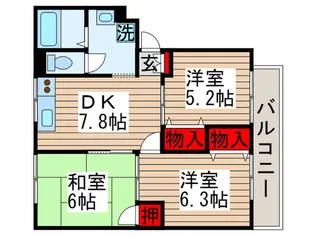 ファ-ストタ-フ鎌取C【3階】の間取り