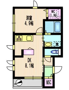 ブルージュ 諏訪【2階】の間取り