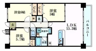 アヴァンセ姫路【3階】の間取り