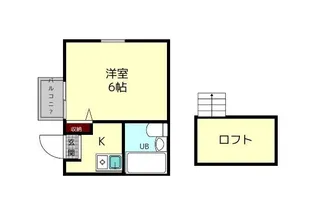 サニーハイツ生駒【2階】の間取り