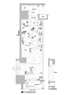 PREMIUM CUBE 亀戸【5階】の間取り
