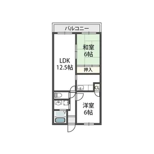 ウイングヒルズ羽曳野【3階】の間取り