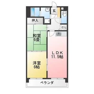 アーバンハイツ富吉【3階】の間取り