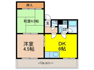 ドミ-ルアイ【4階】の間取り