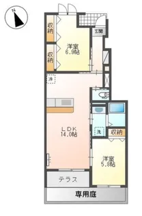 メルヴェーユII【1階】の間取り