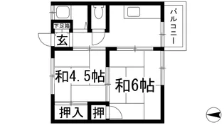 パレス池田住吉【3階】の間取り
