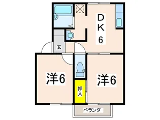 マリーノエル三崎【2階】の間取り