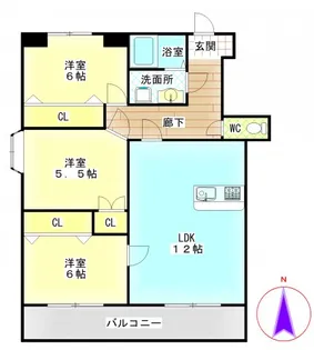 ロイヤルハイツ瑞穂【2階】の間取り