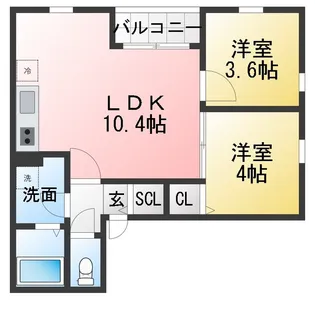 DEVELD西又兵ヱ【2階】の間取り