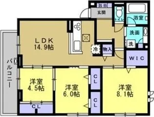 セレーノ・フォレ【2階】の間取り