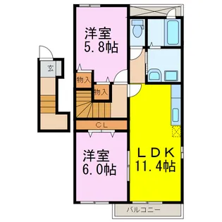 アマランスEF【2階】の間取り