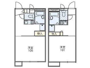 レオパレス詩【2階】の間取り