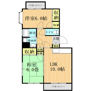 メゾンアイディール B【3階】の間取り