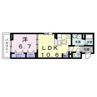 ハーベス アイ【1階】の間取り