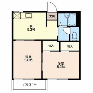 美住工房C【2階】の間取り