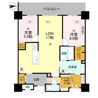 グラントリアノン緑地公園【1階】の間取り