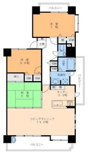 ダイアパレス三番町II【2階】の間取り