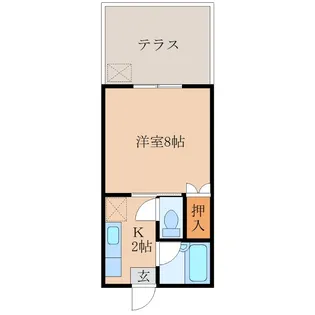 ハイツヤマモト【1階】の間取り