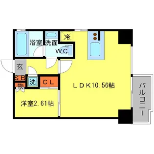 ドリームネオポリス桜ノ宮【4階】の間取り