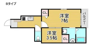 トリオ玉出【1階】の間取り