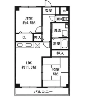 セントポーリア岸和田【3階】の間取り