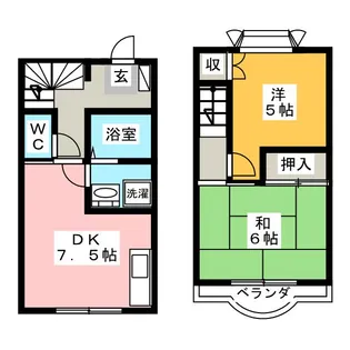 椚田シャンブル【1階】の間取り