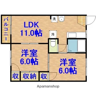 フォーブルタウン国分寺B【2階】の間取り