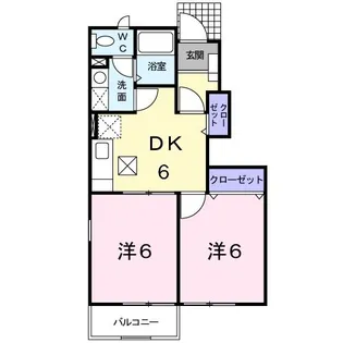 ラ・ローズレ【1階】の間取り
