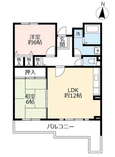 URアミティ光台【4階】の間取り