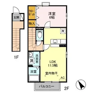 グリーンハイツ【2階】の間取り