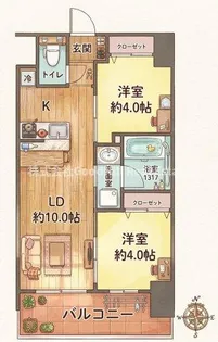 セレニテフラン新大阪【4階】の間取り