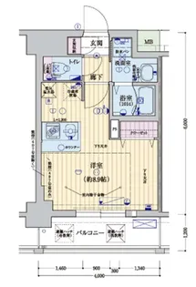 ファーストフィオーレ三宮イーストII【3階】の間取り