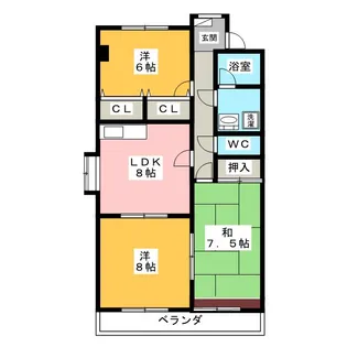 カーサ住吉【3階】の間取り