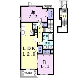 ルーセント・S I【2階】の間取り