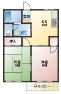 アルカサール西島B【2階】の間取り