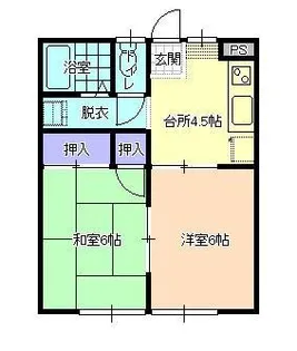 コーポまつうら【1階】の間取り