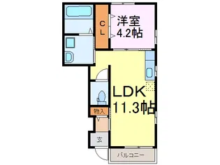 グリーン ヒルズ ローレル【1階】の間取り
