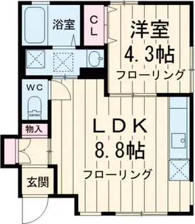 フェリシティ府中【1階】の間取り
